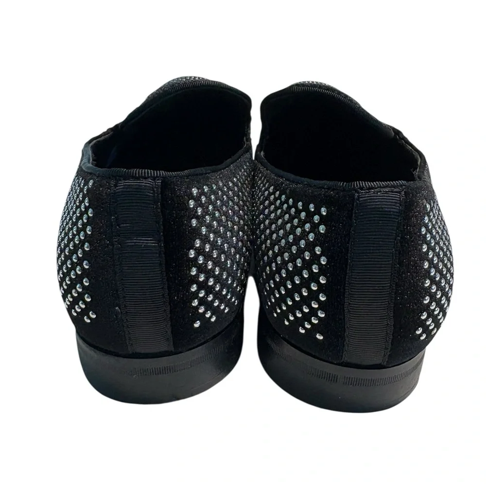 Stacy Adams Swagger Men’s Studded Slip-ons Black and Silver With Box 8.5M
